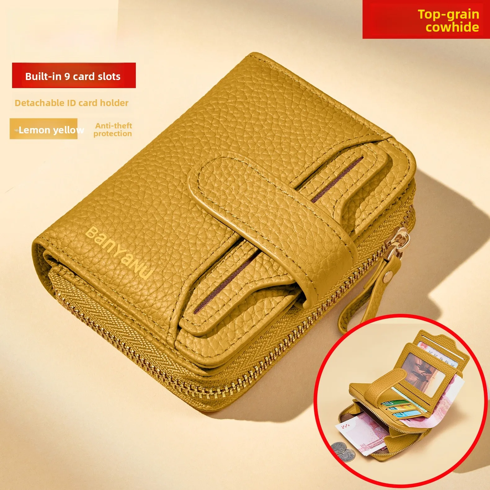 high-end-top-layer-cowhide-leather-wallet-card-holder-for-men-and-women-independent-card-clip-anti-theft-anti-magnetic-credit