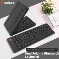 Foldable Wireless Bluetooth Keyboard Mouse Set Rechargeable Folding Portable Mini Compact Keyboards for PC Mac Smartphone Window