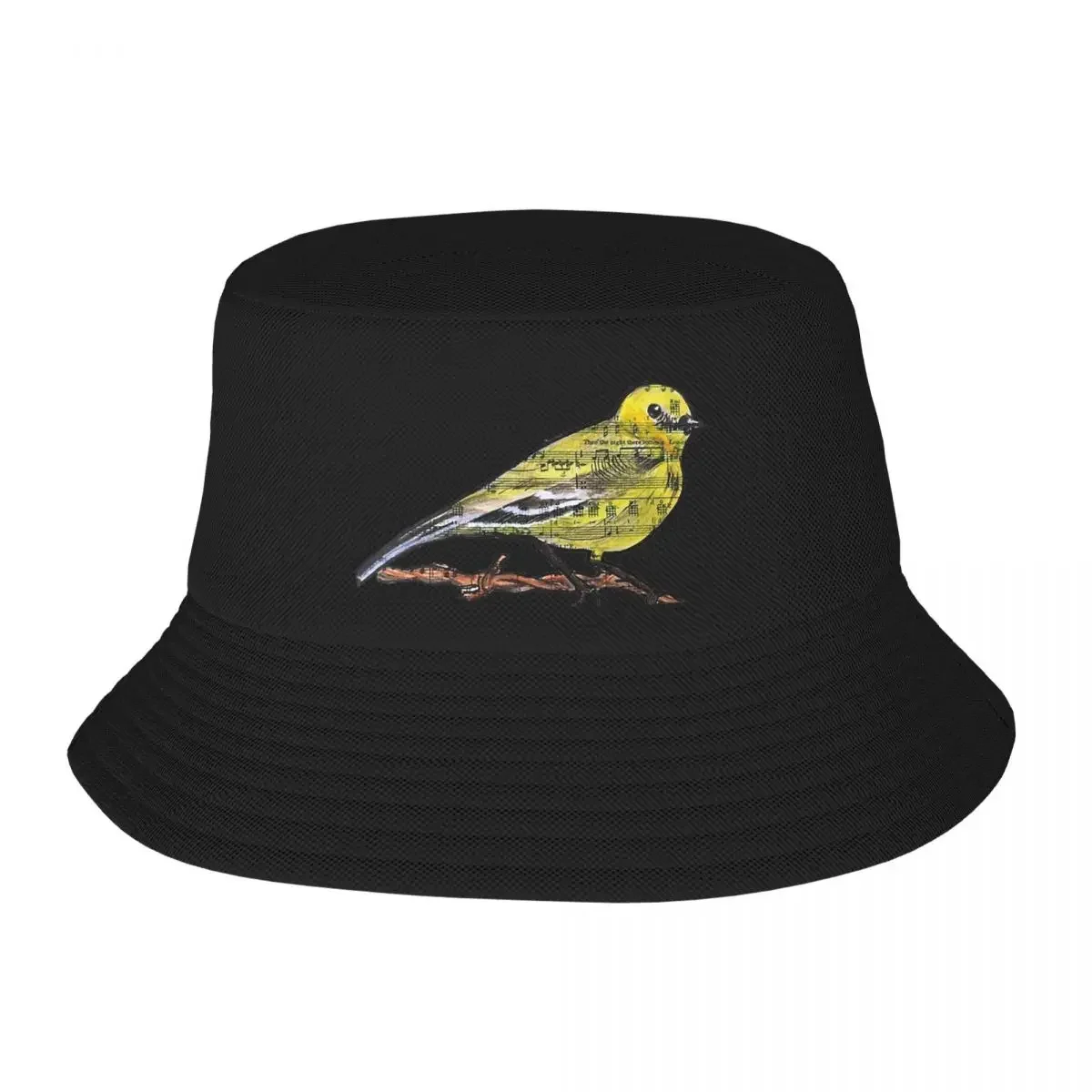 Yellow Tailed Finch Bucket Hats Panama For Kids Bob Hats Outdoor Fisherman Hats Summer Beach Fishing Unisex Caps