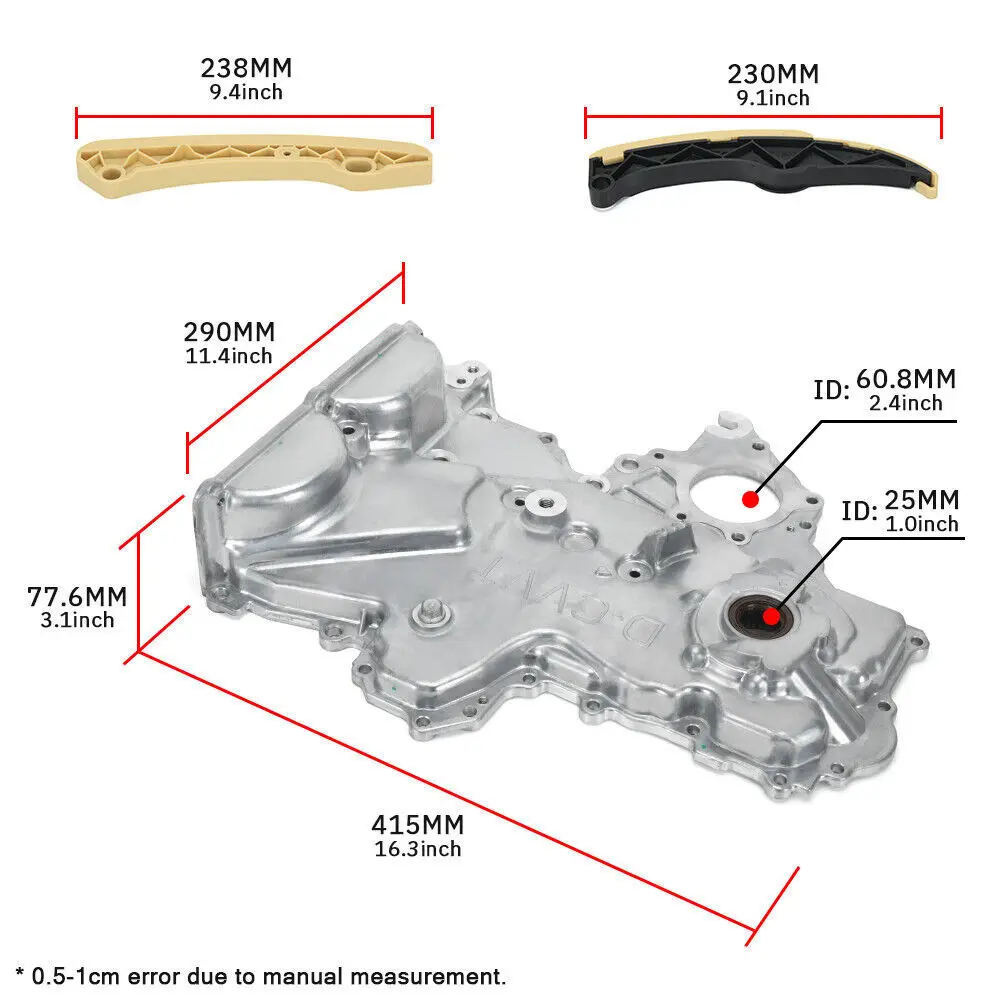 Distributiekettingset + VVT-versnelling + oliepompdeksel Past op Hyundai Veloster Elantra Kia 12-21