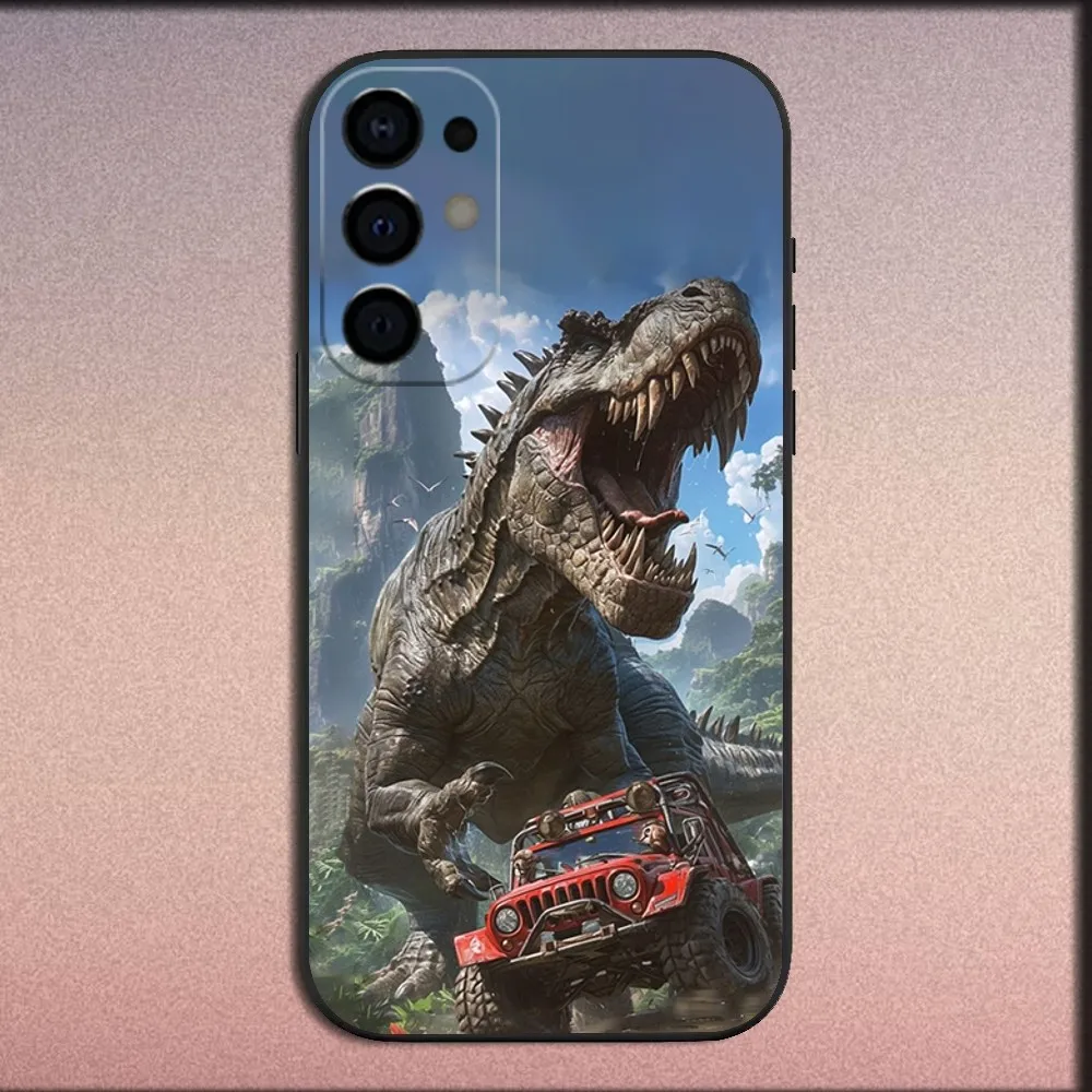 Dinosaur J-Jurassic Park Phone Case For Samsung S25,S24,S21,S22,S23,S30,Ultra,S20,Plus,Fe,Lite,Note,10,9,5G Black Soft Cover