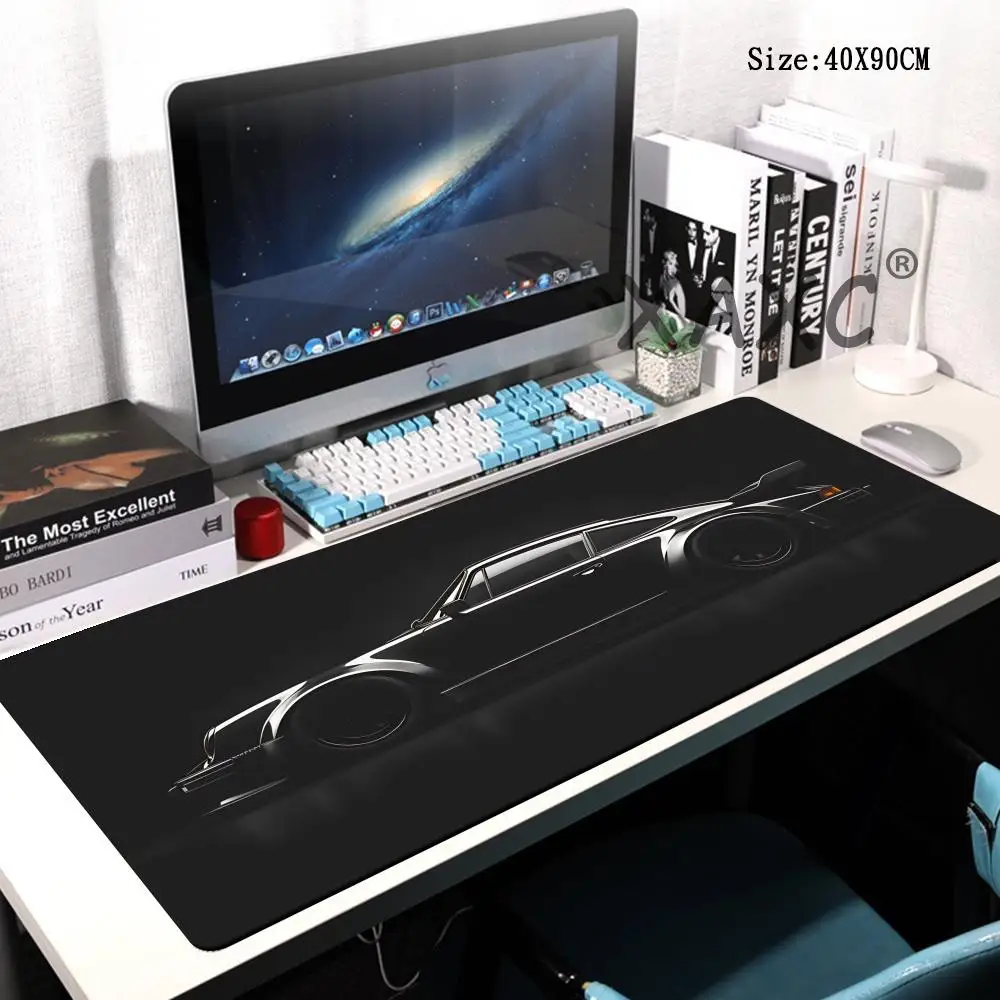 HYBXAXC Black Cool Sports Car Mouse Pad Large Rubber Anti-slip PC Desk Accessories Mousepad for Gamer Keyboard Mats Decor Mat