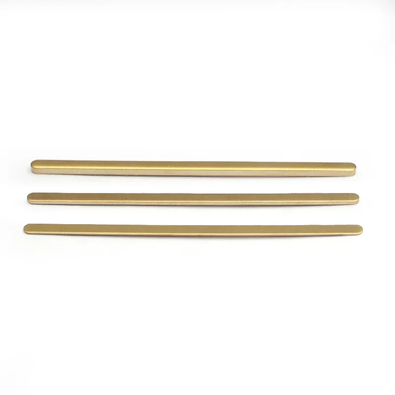 2Sets(6pcs) Saddle/Nut Height adjusting Shim Brass Durable Heightening Gasket 72x2.8mm Three Thicknesses Luthier Tool