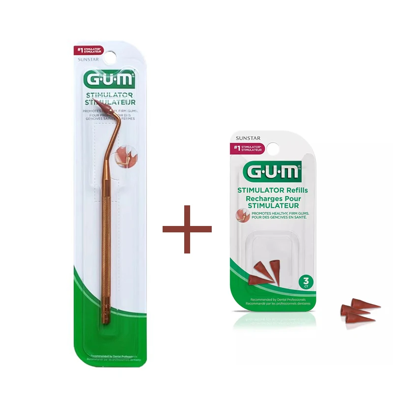 Estimulador Dental de goma para dientes, punta de goma SUNSTAR Gingival, herramientas de tratamiento de la Periodontitis, estimulación Periodontal, hilo Dental de odontología