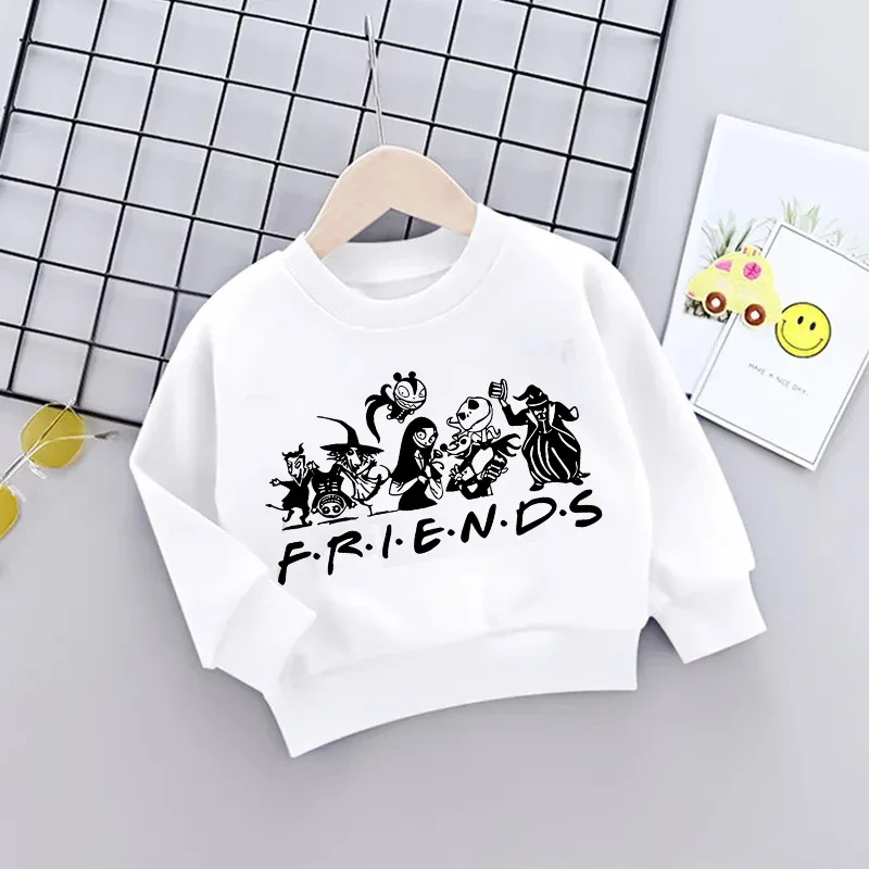 Jack Skellington Children Pullover Nightmare Before Christmas Hoodie Kid Casual Clothes Little Baby Cartoon Boy Girl Sweatshirts