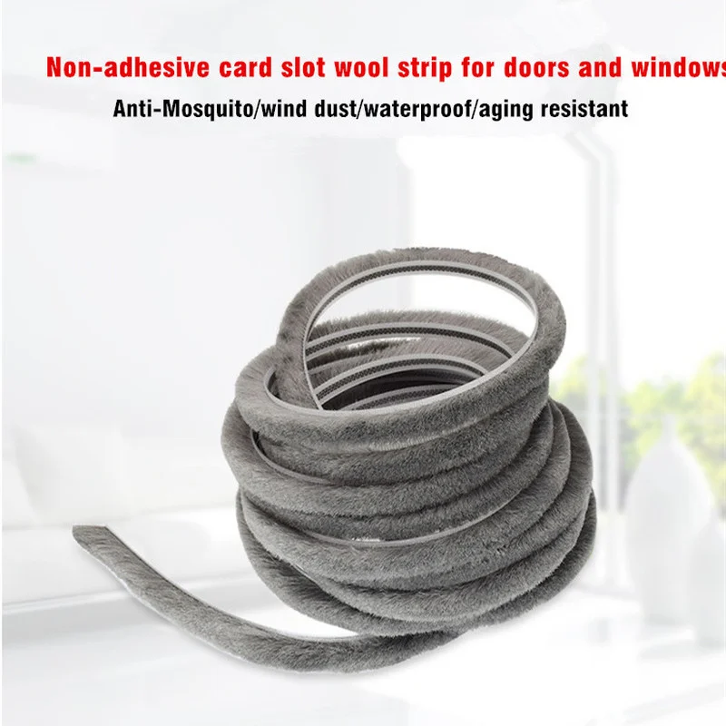 10M Door Window Card Slot Sealing Strip Soundproof Seal Weather Stripping Burlete Puerta Mousse Acoustique Windows Gap Filler