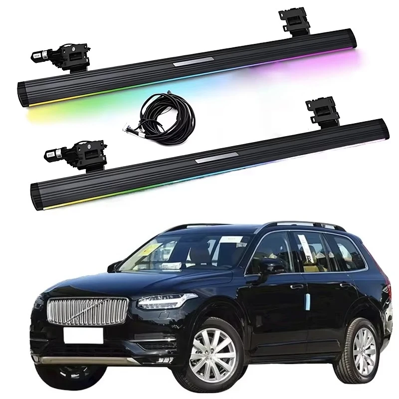 JING LING Aluminum Alloy Electric Side Steps No Drilling Required for Volvo XC90 2015-2016 Business Black Running Boards