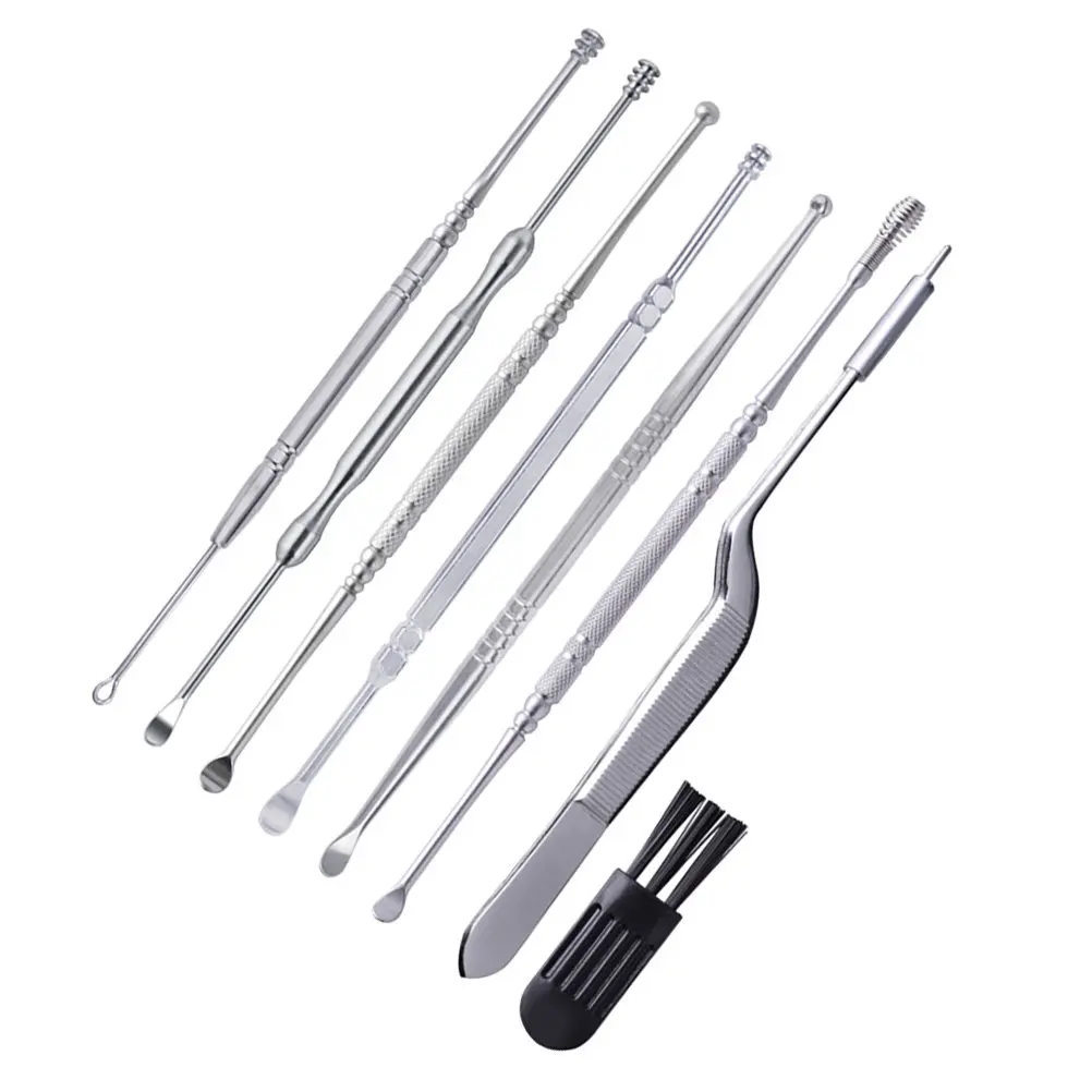 

1Set Stainless Steel Ear Wax Removal Tool Set Ear Cleaner Kit with Anti-Skid Handles Smooth Rounded Tips Safe for Adults