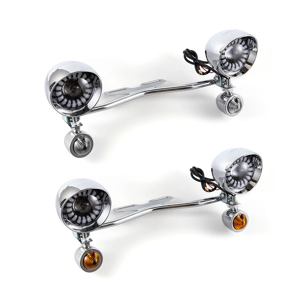 Passing Lights Bar Turn Signals Set for Suzuki Boulevard Intruder for Honda VTX VT 750 1300 for Yamaha V-Star XVS 650 950 1100