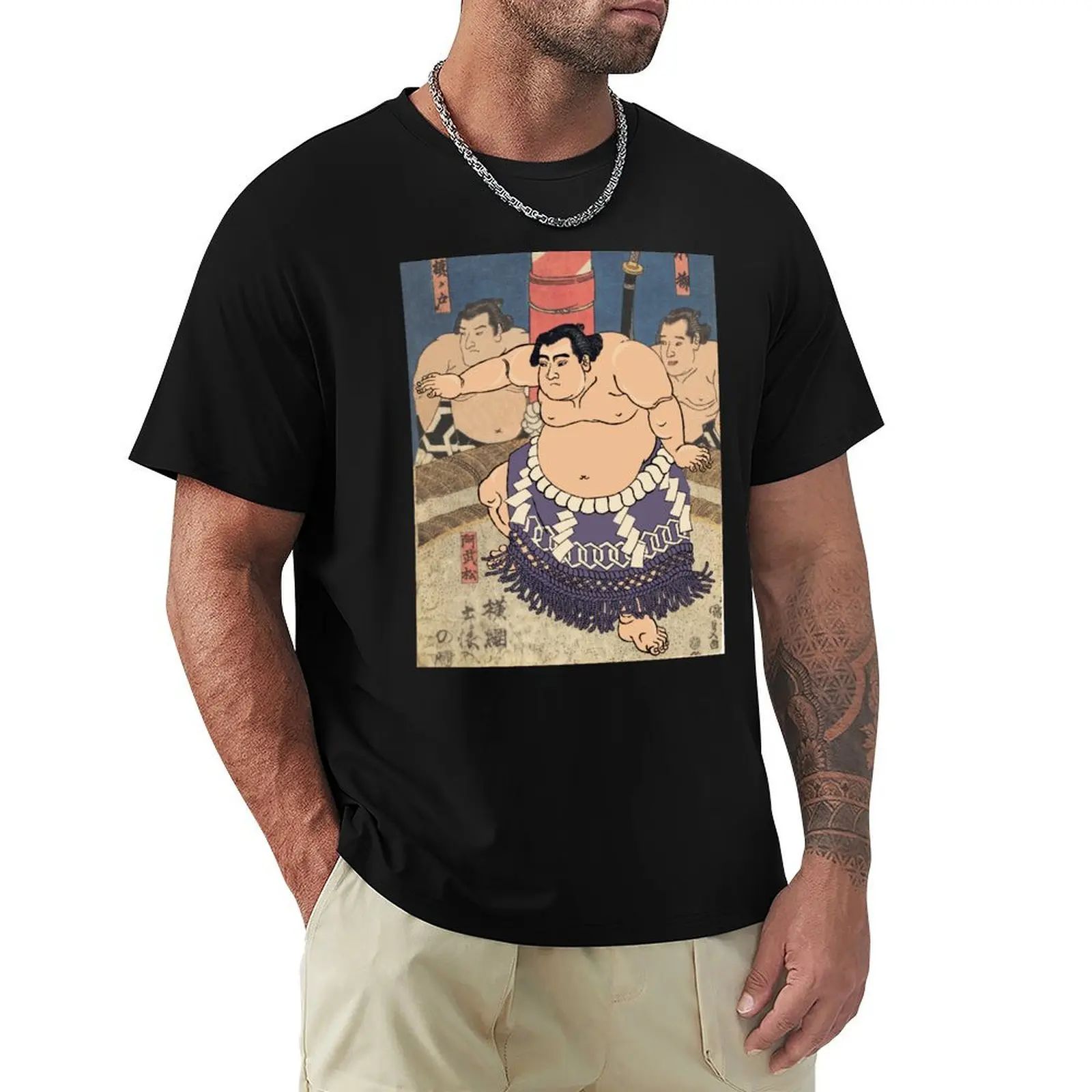 Sumo Wrestler Japanese Sumo Wrestling Match Sumo Art Japan Sport T-Shirt tees fashion shirts graphic tee shirt clothing for men