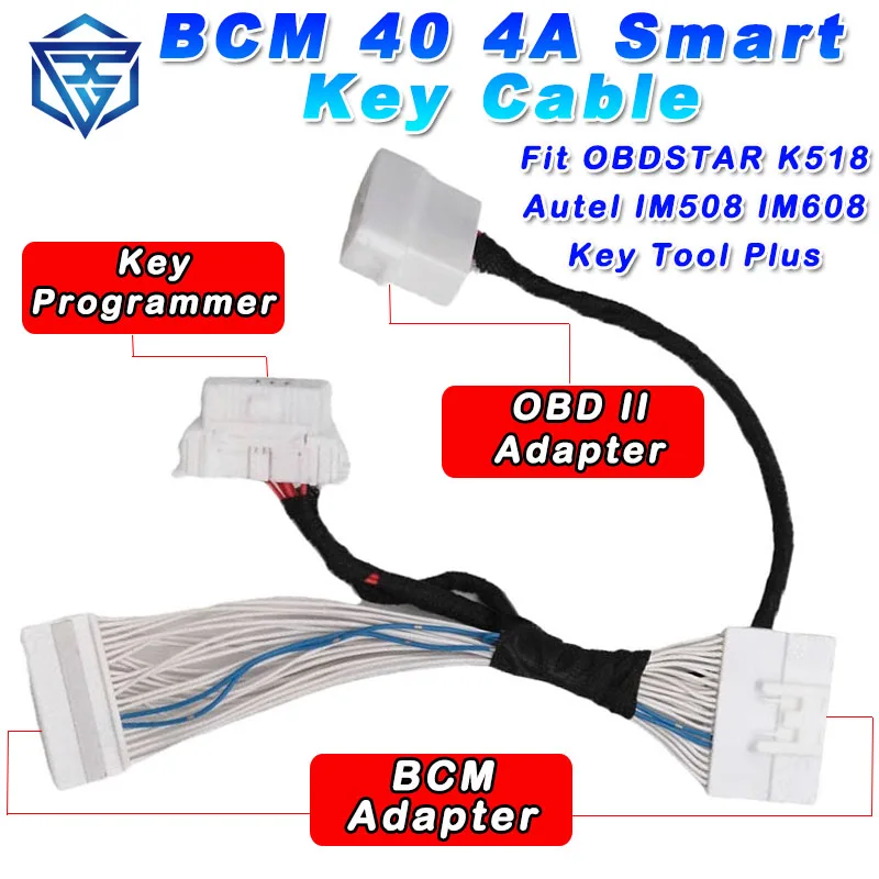 for Nissan BCM 40 Cable 4A Smart Key Cable for OBDSTAR Autel IM508 IM608 K518 Key Tool Plus Sylphy B18 Xtrail T33 Mitsubishi BCM