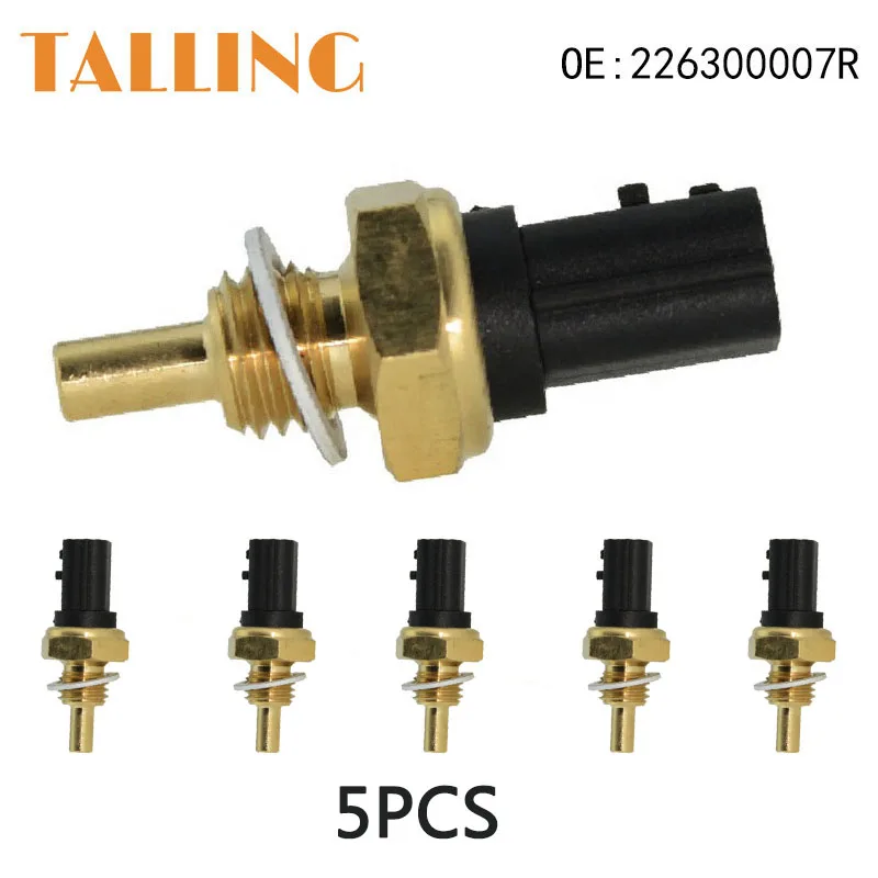 5Pcs Coolant Water Temperature Sensor for Renault Clio Megane Stepway Trafic Nissan Qashqai Espace 226300007R 8200720768