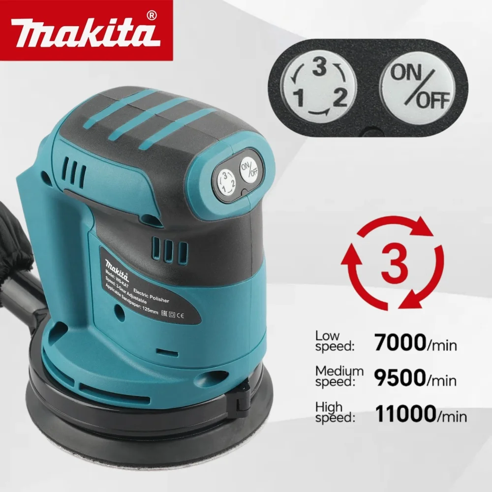 ماكيتا DBO180Z 18 فولت قرص لاسلكي بدون فرش عشوائي ماكينة سنفرة مدارية النجارة الرملي المعجون تلميع أداة عارية لتقوم بها بنفسك #2