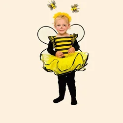 Bee/Ladybird Wings Girls Little Sweet Honey Bee Fancy Tutu Dress Child Halloween Cosplay Toddle Kids Bumble Bee Costume