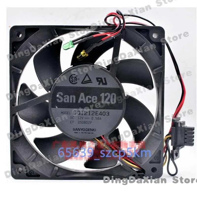 D For SANYO 9G1212E403 120x120x25mm DC12V 0.58A 10-PIN Server Server Cooling Fan