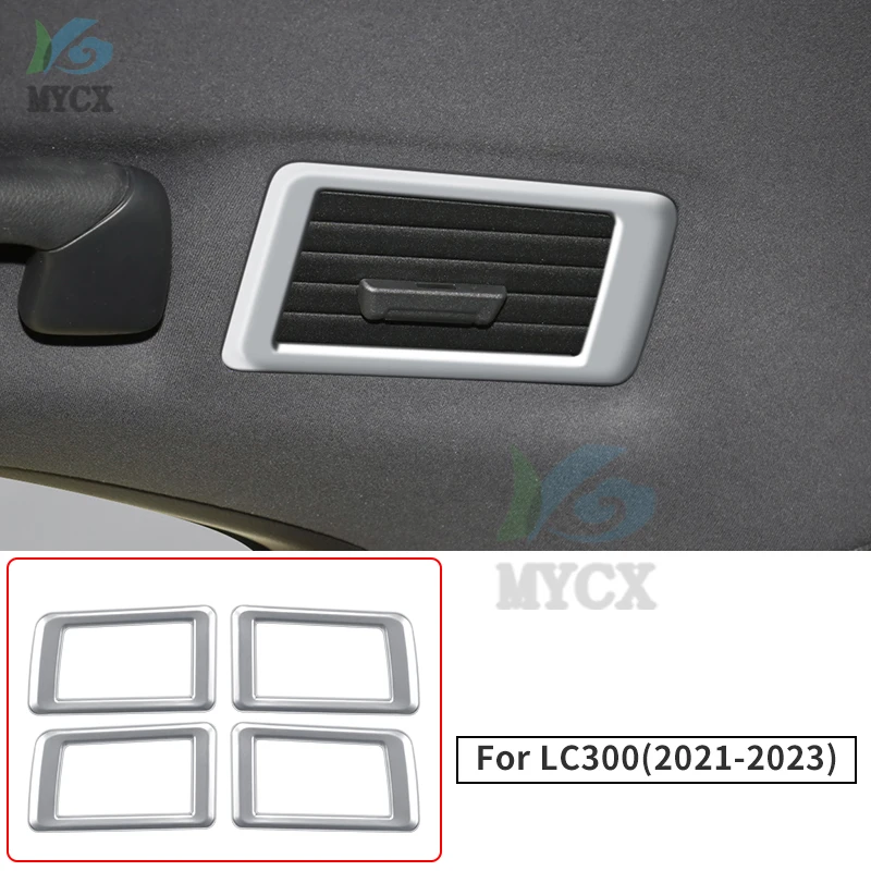 For Toyota Land Cruiser 300 2021 2022 2023 Back Air Vent Decoration Protective Sticker LC300 FJ300 Interior Accessories Tuning