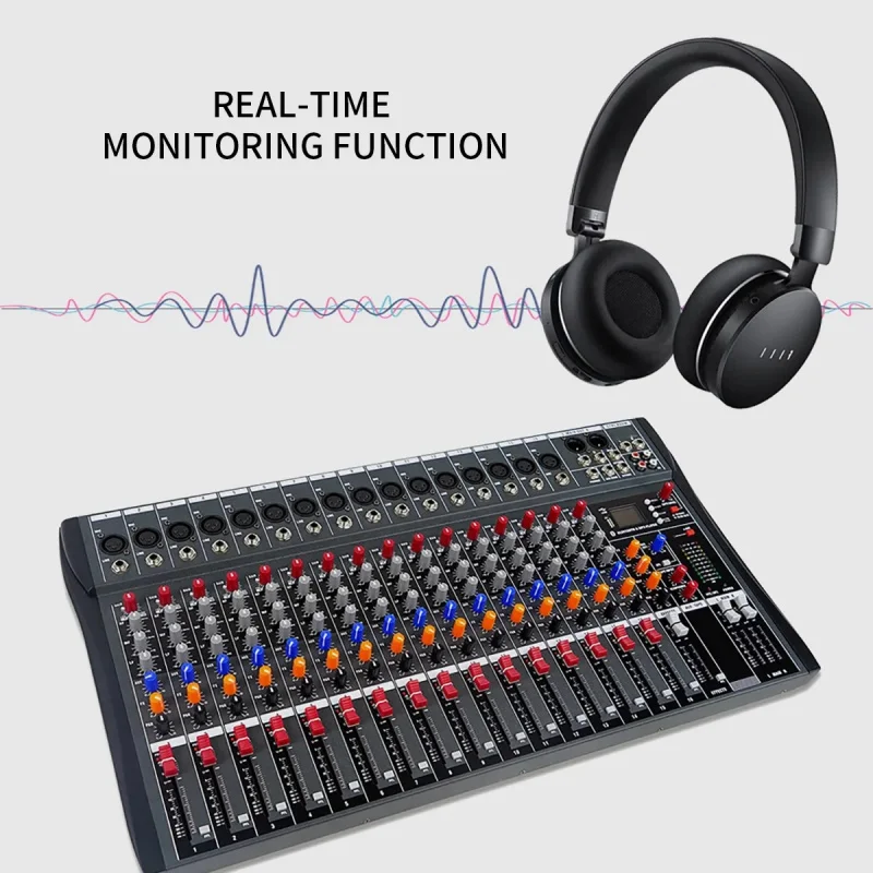 Picture 5: CT160S professional 16 channel mixing console with USB Bluetooth reverb effect for stage performance, can be monitored and tuned