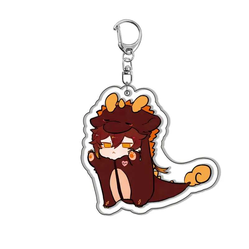 Genshin Impact Project Cute Animal Styling Anime keychain For Wanderer Nahida Miko Kaey Thoma Ayato  Xiao Diluc Beelzebul Hu Tao