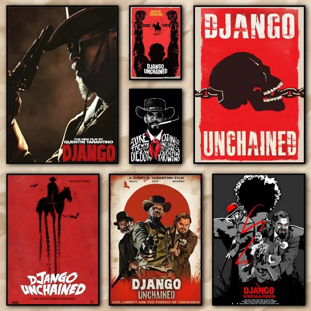 Quentin Tarantino Django Unchained Classic Movie Painting Calligraphy HD Canvas Poster living room bedroom aesthetic decoration #1