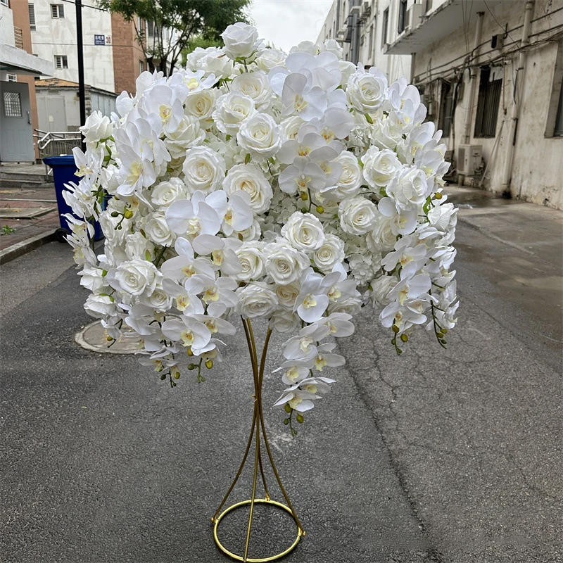 90/80/60/50/25cm Large Flower Ball Artificial Table Centerpiece for Wedding Event Decoration Road Lead Floral Arrangement Decor