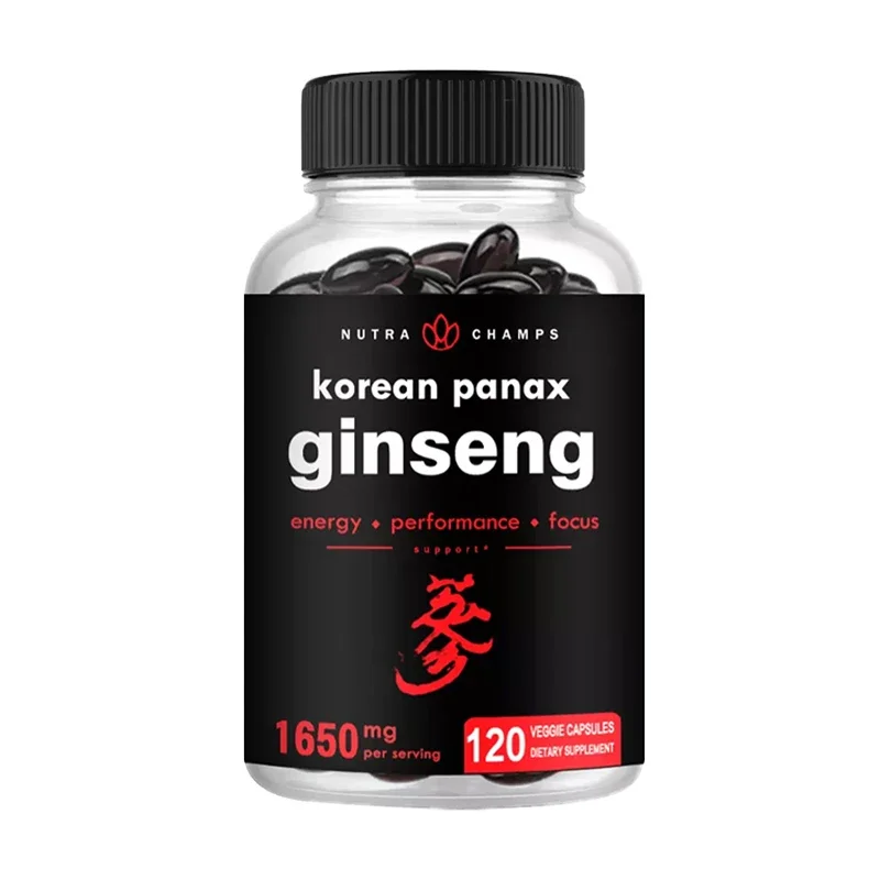 Korean Ginseng Supplement - for Energy, Exercise Endurance, Performance, Muscle Mass, Cognitive Function