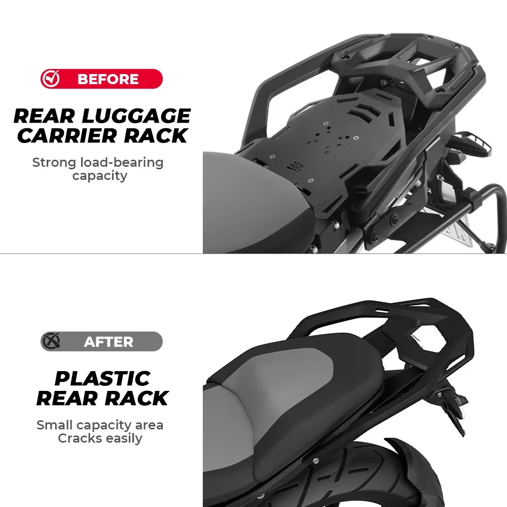 Motorcycle Rear Seat Area Covering Plate Rack For BMW R1200GS 1250 GS R1200 GS 2023 2024 2025 Pillion Luggage Rails Cover