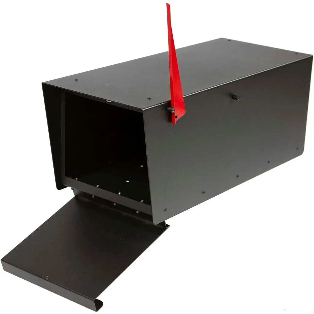 Modern Post-Mounted Mailbox with Personalized Address Numbers, Small Size #HC100 (without Address Numbers)