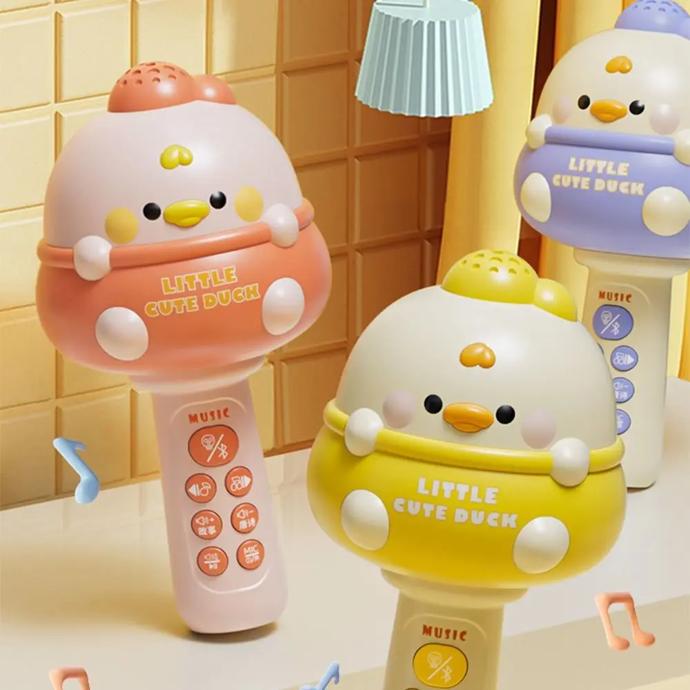 

Cute Children Wireless Microphone Bluetooth Music Cartoon Microphone Toy Handheld Rechargeable Kid Singing Mic Music Learning