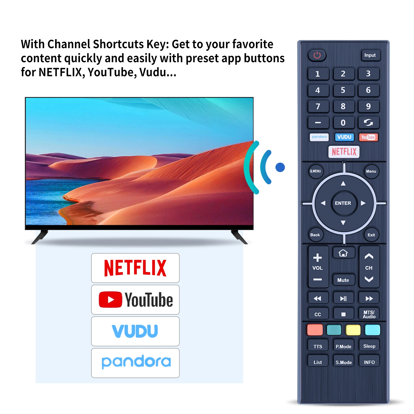 Neue Fernbedienung für Seiki Smart TV SC-32HK700N SC-40FK700N SC-55UK700N