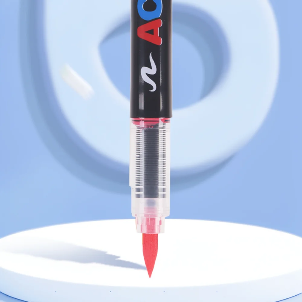 Waterproof Acrylic Markers Soft Brush Tip Liquid Ink Drawing Pens Professional Art Supplies For Designing Painting Writing Tools