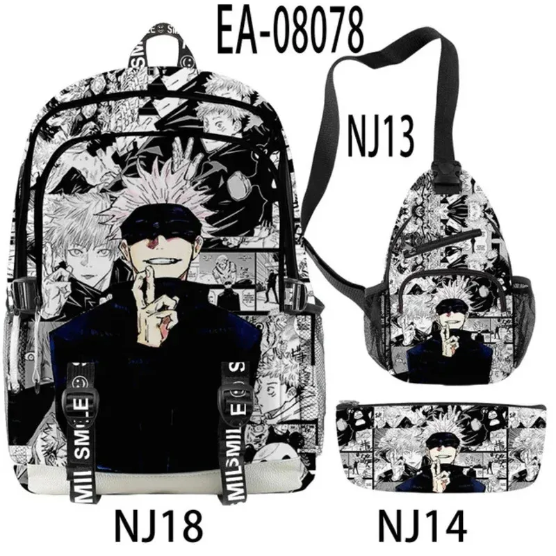 72th cosplay anime satoru gojo mochila portátil meninos meninas adolescentes escola viagem bolsa de ombro