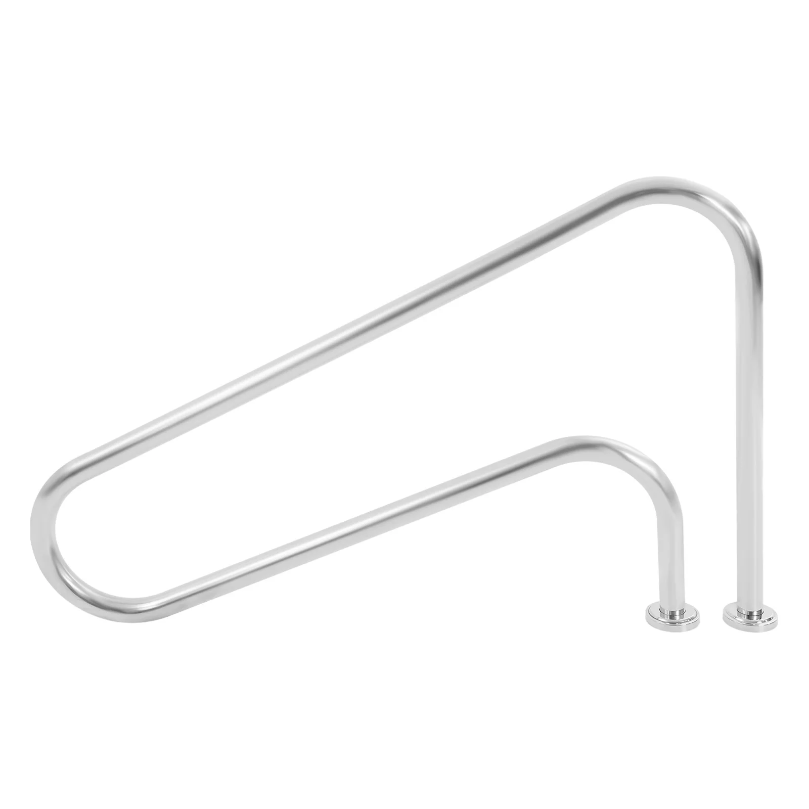 Stainless Steel Pool Handrail for Inground Swimming Pools Curved Safety Rail with Easy Installation & Durable Anti-Rust Design
