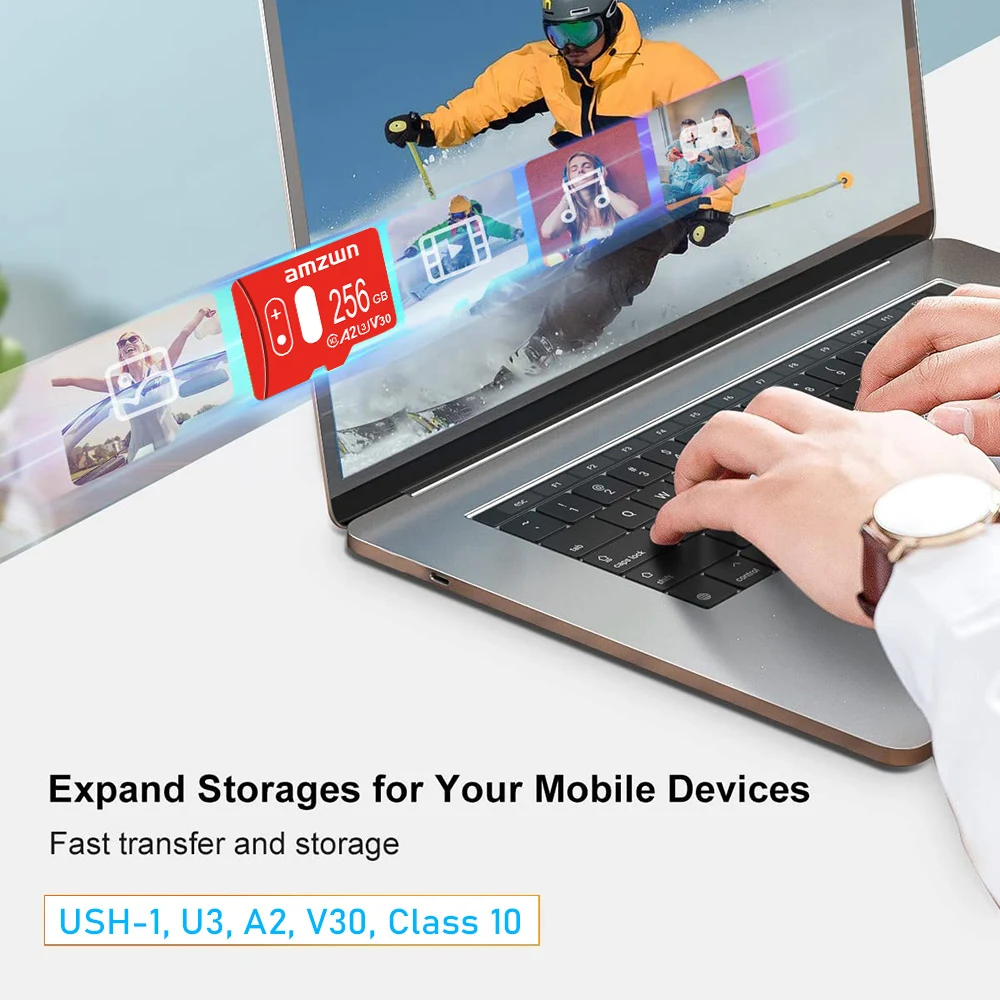 amzwn Memory Card 64GB High Speed Mini TF Card C10 U3 A2 for Drone Audio Surveillance Device 64GB TF Card 128GB 32GB SD Card