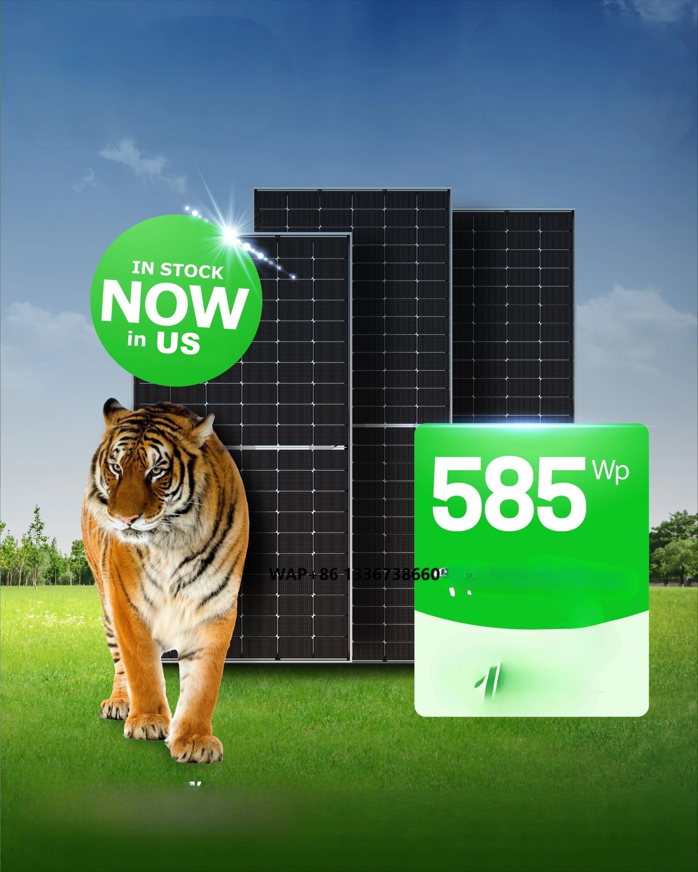 For Tiger Neo 590W N-Type Bifacial Half Cell Solar Panels | US Warehouse