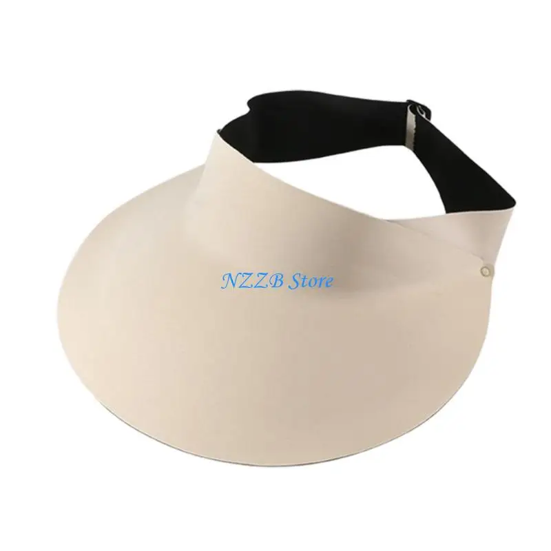 T21F قبعة شمسية نسائية بحافة واسعة قابلة للطي، قبعات مفتوحة للشواطئ للرجال #5