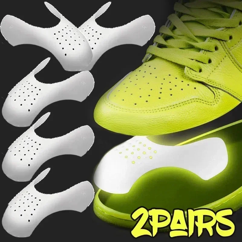 1/2Pairs Anti Crease Shoe Head Protector Women Men Light Breathable Shoe Stretcher Comfortable Portable Sports Shoes Protector