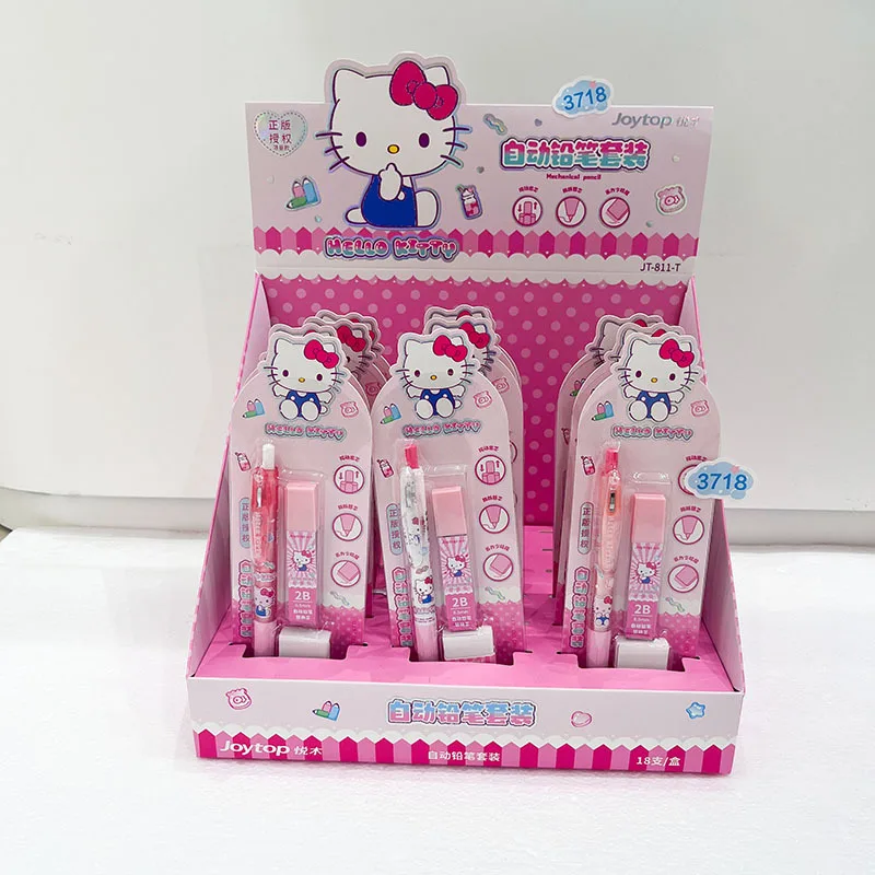 

6/12 компл. Kawaii Sanrio Kitty набор механических карандашей милые 0,5 мм автоматическая ручка для рисования и письма школьные канцелярские принадлежности