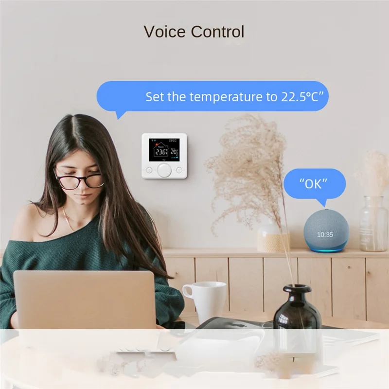 

A01F-Wifi беспроводной термостат RF433 термостат газового котла с водонагревом и кронштейном с поддержкой дистанционного управления мобильным телефоном