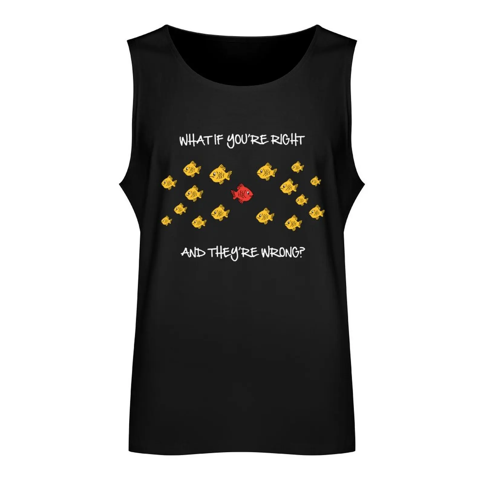 What if you're right? (dark) Tank Top Men's summer clothes 2024 sleeveless shirt man