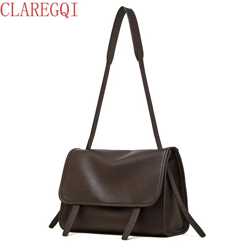 CLAREGQI  Hot Style All Match Handbags For Women Large capacity Ladies Bag Fashion Messenger-Bags Retro Cattle Hide Backpack