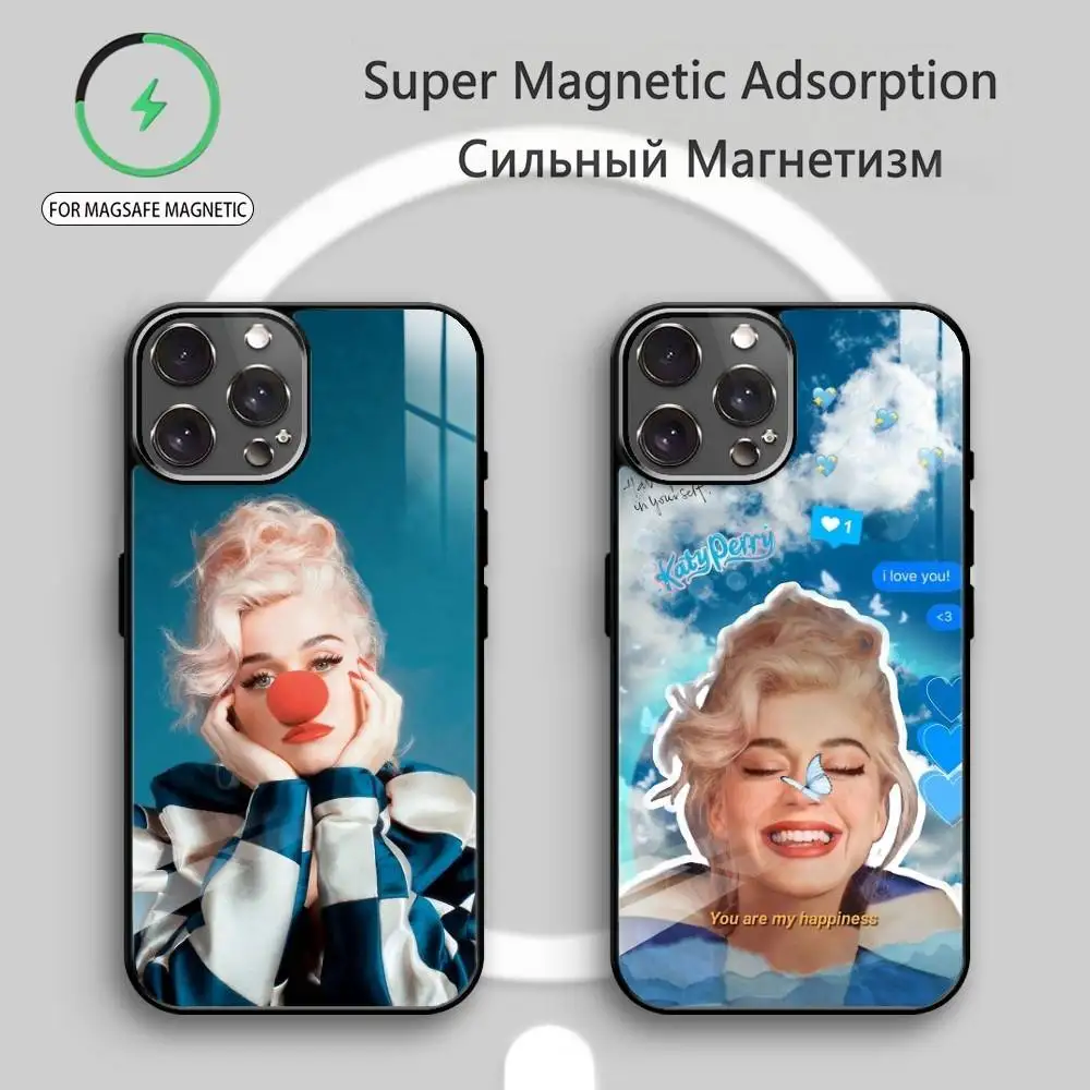 Чехол для телефона Singer K-Katy P-Perry-KP для iPhone 17, 16, 15, 14, 13, 12, 11 Plus, Pro Max, магнитный, для беспроводной зарядки Magsafe