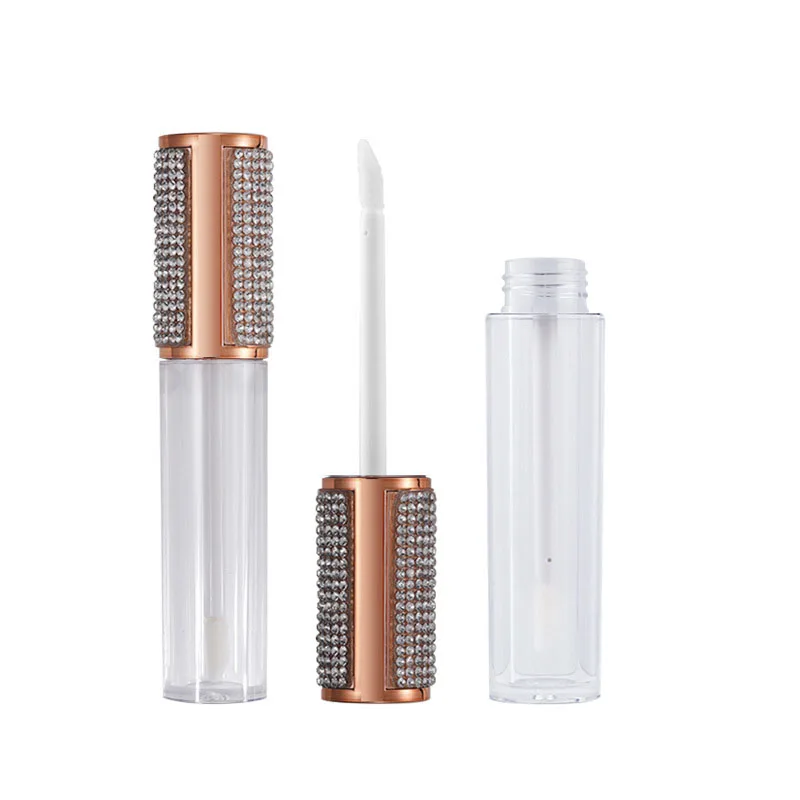 25pcs wholesale Empty Round Lip Gloss Tube High Grade Clear Plastic Containers Filling Bottle And Lip Gloss Tube Box