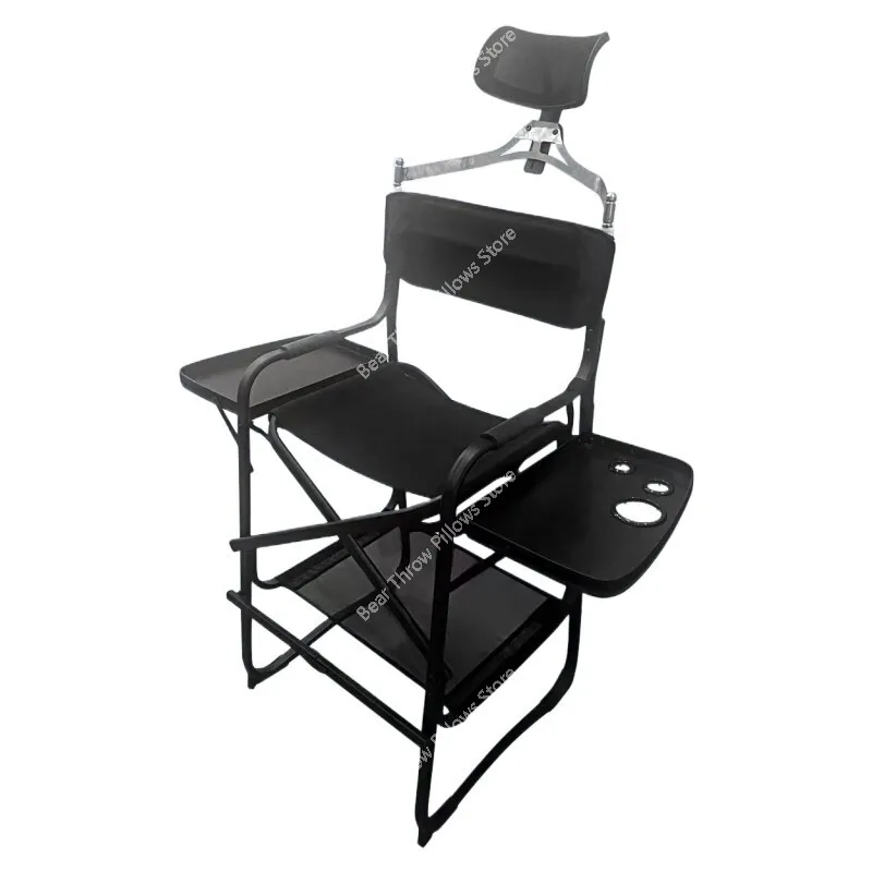 Outdoor Multifunctional Metal Fishing Chair Director  Folding Makeup Leisure Camping  Beach Bar Chairs