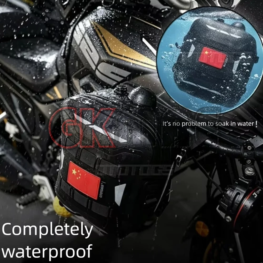 For CFMOTO 450MT 700MT 800MT Airbag Crash Bar Bags Inflatable Anti-fall Saddle Bags Waterproof Side Luggage Storage Pouch
