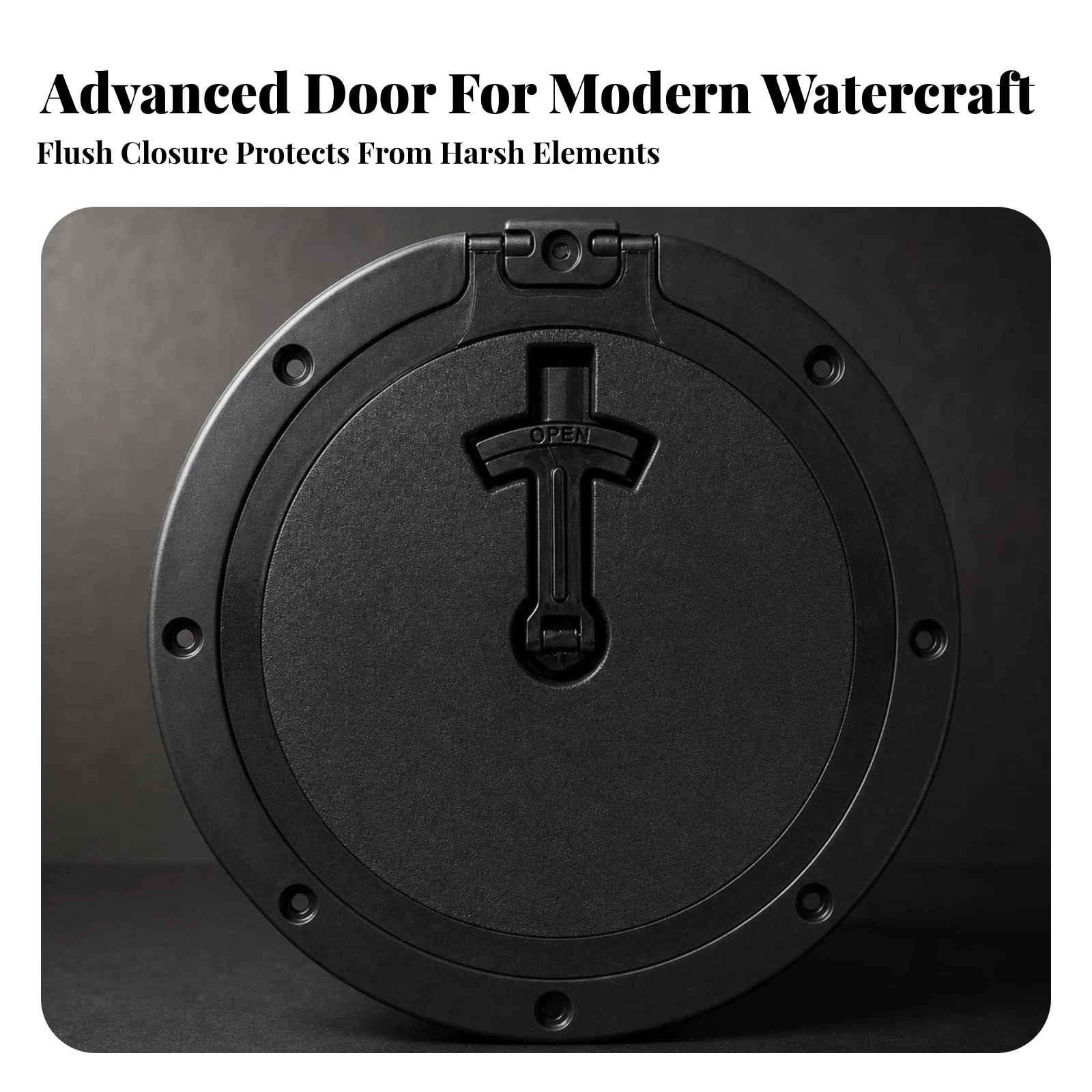 Hatch Cover with Pull Handle Anti-Corrosive Inspection Hatch with Screws Marine Inspection Port Concealed Fastening