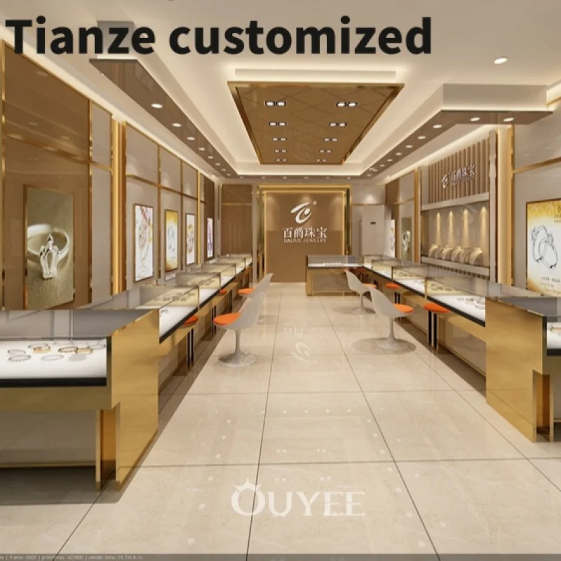 

Customized-Jewellery Shop Counter Design Glass Display Jewelry Showcase Interior Design Ideas Jewellery Shops