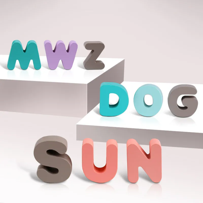 유치원 아기 숫자 및 문자 인식 퍼즐 장난감 안전한 나무 수학 장난감 유아 조기 학습 교육용 장난감