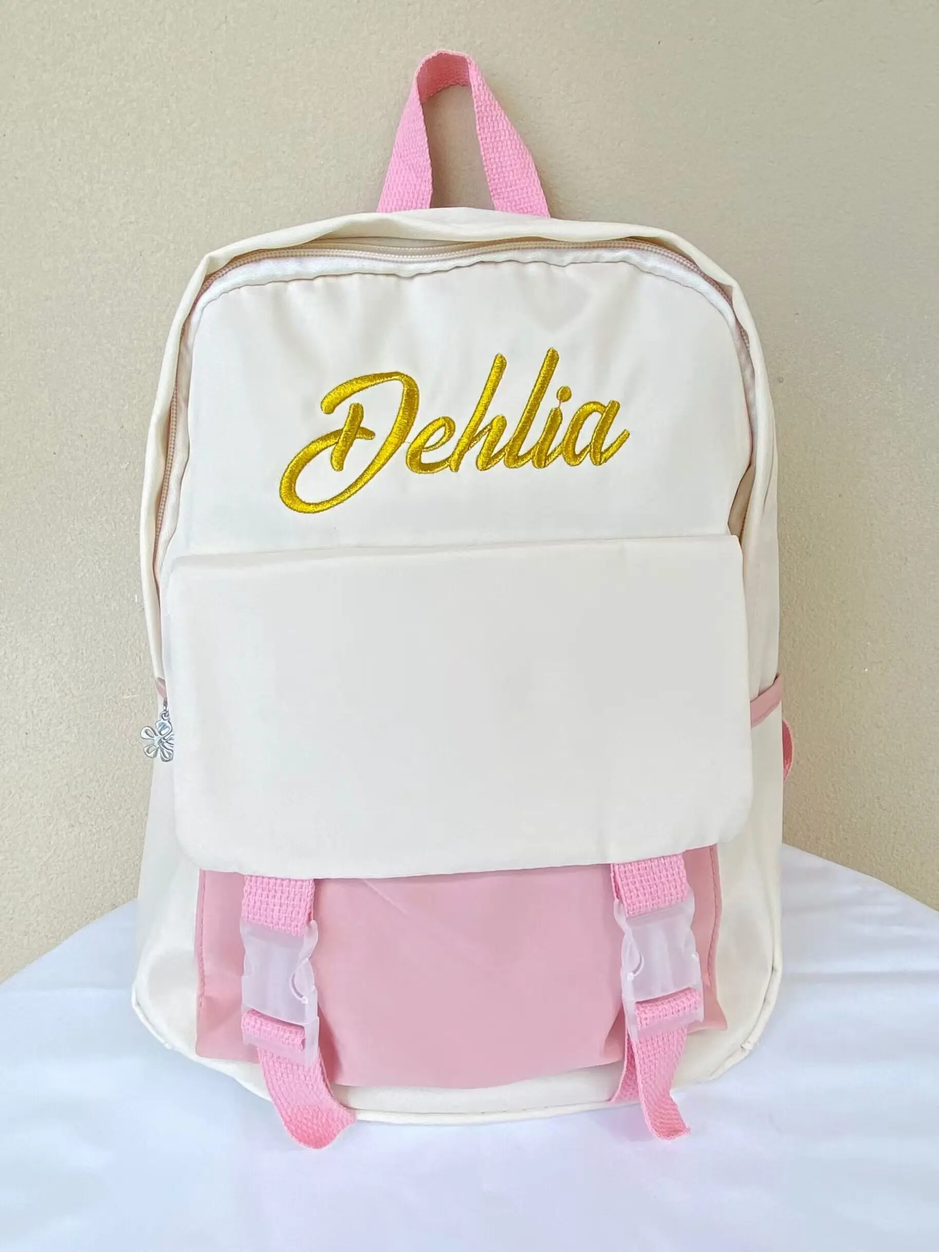 Personalized Backpack Bag for Girls and Boys Water Resistant Polyester Casual Backpack with Padded Straps and Side Mesh Pocket