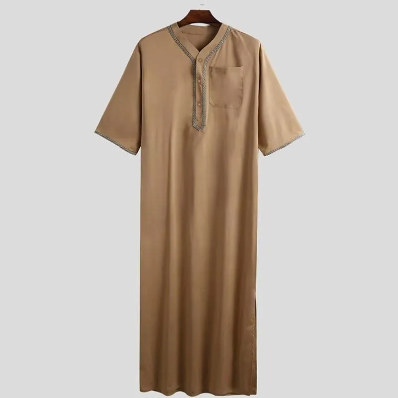 Jubba Thobe per uomo abbigliamento musulmano islamico moda marocchina saudita araba Dubai Oman nero inverno lungo taglie forti caftano casual