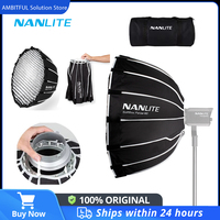 NANLITE 60CM Quickly Fast Installation Deep Parabolic Portable Softboxfor Forza 60 Softbox Bowen Mount Softbox (EC-FZ60 SB-FZ60)